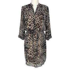 VINCE CAMUTO Leopard Print Dress. Size 8.